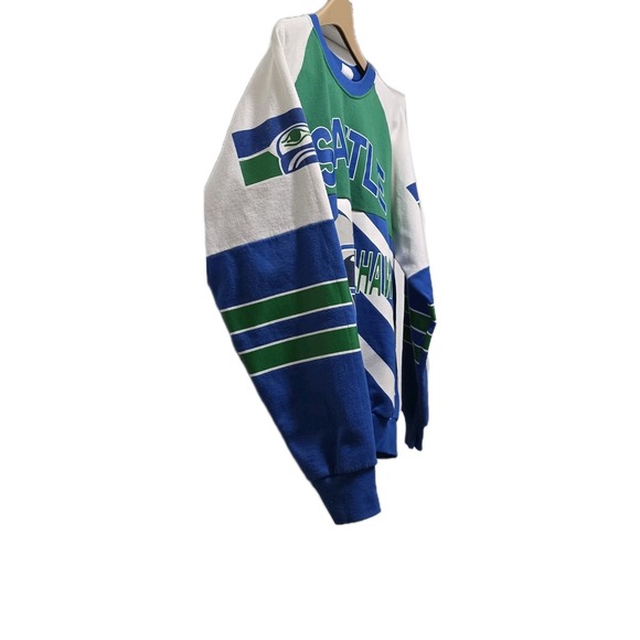 Seattle Seahawks Vintage 1980s Crewneck Sweatshirt XL Made USA NFL - Picture 13 of 15